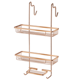 Porta Shampoo Duplo Para Box Rose Gold de Encaixar - Ela Decora